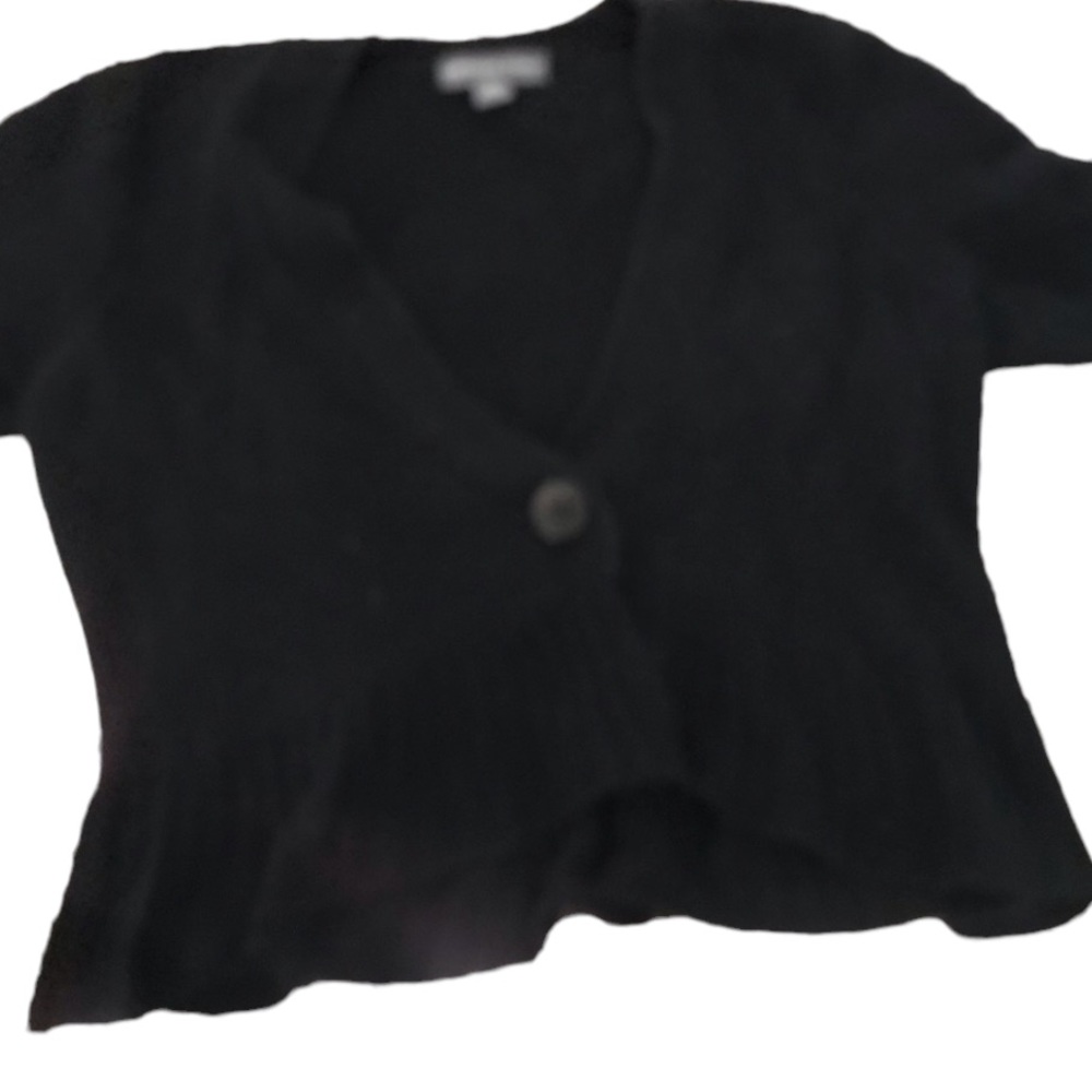 Josephine Chaus side XL black one button cardigan 3/4 sleeves never worn